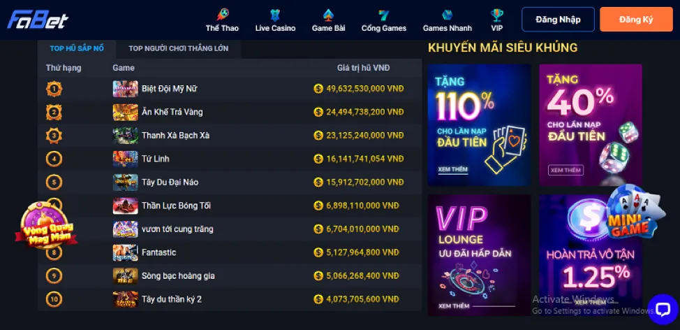 Đa dạng trò chơi acb88 app